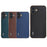 ABEEL For iPhone 16 Plus Case Electroplating Edge Genuine Cow Leather+PC+TPU Phone Cover - Blue - 5