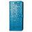 For iPhone 16 Leather Wallet Case Flip Phone Cover with Cute Cat Dog Pattern - Blue - 5