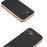 ABEEL For iPhone 16 Case Electroplating Edge Genuine Cow Leather Coated PC+TPU Phone Cover - Black - 2