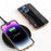 ABEEL For iPhone 16 Pro Max Case Electroplating Edge Crocodile Texture Genuine Cow Leather+TPU+PC Phone Cover - Black - 3