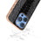 ABEEL For iPhone 16 Pro Max Case Electroplating Edge Crocodile Texture Genuine Cow Leather+TPU+PC Phone Cover - Black - 4