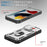 For iPhone 16 Pro Max Case Sliding Camera Cover Ring Kickstand PC+TPU Phone Shell - White+Black - 3