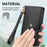 For Samsung Galaxy A16 5G / A16 4G Case RFID Blocking Zipper Pocket Leather Wallet Phone Cover with Strap - Black - 6