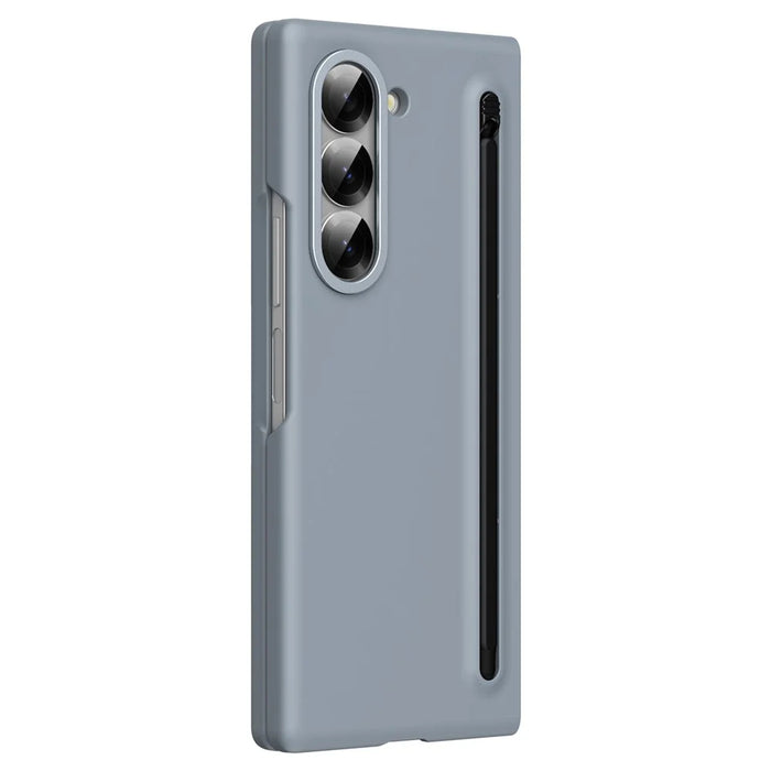 For Samsung Galaxy Z Fold5 5G Case Hard PC Phone Cover with Stylus - Titanium Grey - 2