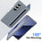 For Samsung Galaxy Z Fold5 5G Case Hard PC Phone Cover with Stylus - Titanium Grey - 3