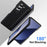 For Samsung Galaxy Z Fold6 5G Case Hard PC Phone Cover with Tempered Glass Film and Stylus - Black - 3