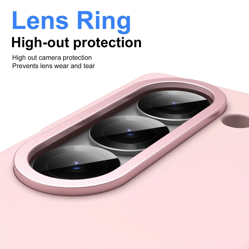 For Samsung Galaxy Z Fold6 5G Case Hard PC Phone Cover with Stylus - Pink - 5
