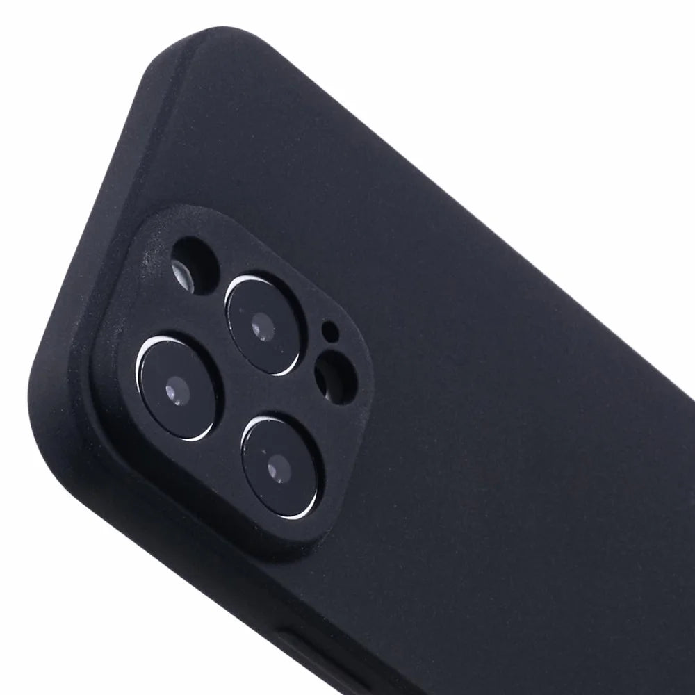 For iPhone 16 Pro Case Matte TPU Non-Slip Protective Phone Cover - Black - 6