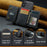 DG.MING M2 Series for iPhone 16 Plus Case PU+PC+TPU Phone Cover Detachable Wallet - Black - 4