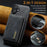 DG.MING M2 Series for iPhone 16 Plus Case PU+PC+TPU Phone Cover Detachable Wallet - Black - 5