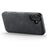 DG.MING For iPhone 16 Case PU Leather+PC+TPU Hybrid Phone Cover - Black - 3
