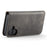 DG.MING for iPhone 16 Case Detachable Split Leather Phone Cover - Grey - 4