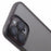 WANLONFENG DKSM Series for iPhone 16 Pro Max TPU Case Electroplated Frame Phone Cover with Tempered Glass - Transparent Black - 6
