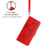 For iPhone 16 Wallet Case with Wrist Strap Butterfly Imprint Leather Phone Cover - Red - 4