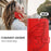 For iPhone 16 Wallet Case with Wrist Strap Butterfly Imprint Leather Phone Cover - Red - 5