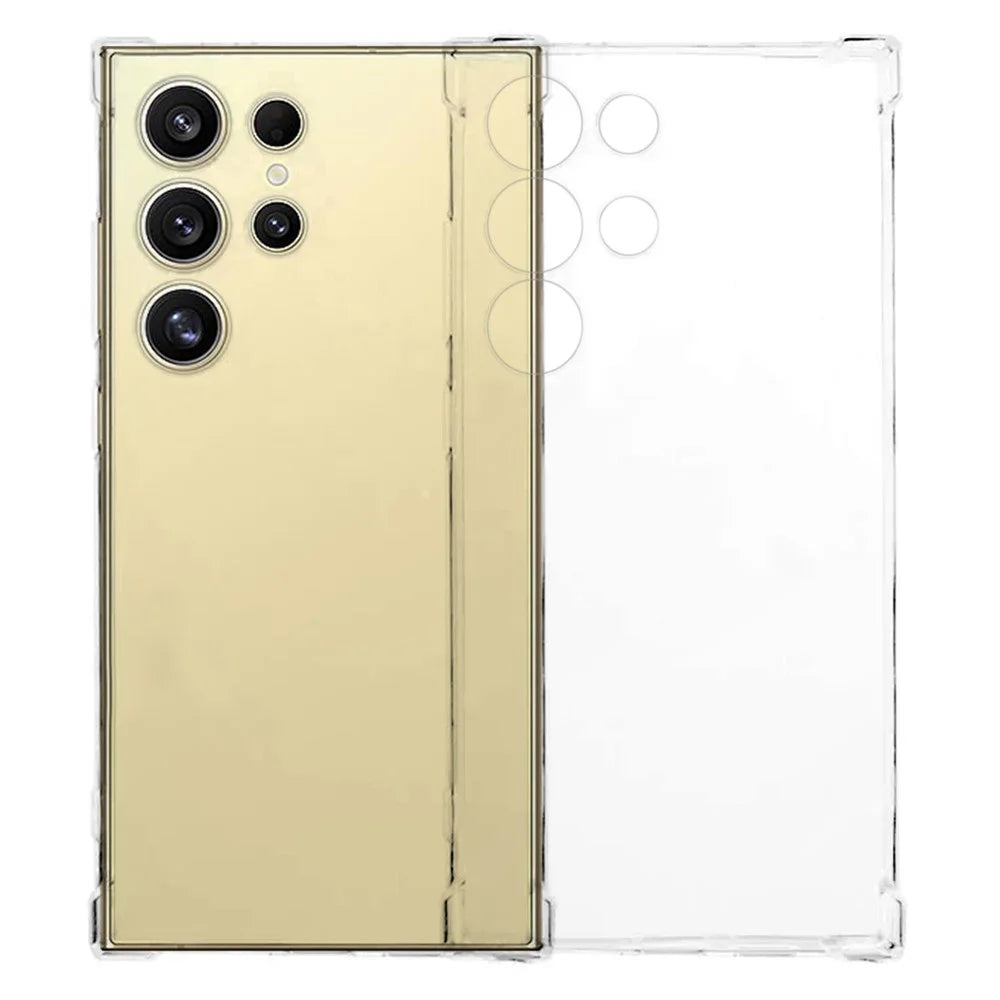 KALEBOL For Samsung Galaxy S24 Ultra Case 1.5mm TPU Transparent Anti-Drop Phone Cover - 1