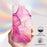 For iPhone 16 Plus Case with Strap Marble Pattern Leather Phone Cover Card Holder  - Pink / Purple / Gold LS001 - 6