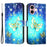 For iPhone 16 Leather Case Pattern Printing Wallet Stand Mobile Cover with Strap - Golden Butterflies - 1