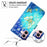 For iPhone 16 Leather Case Pattern Printing Wallet Stand Mobile Cover with Strap - Golden Butterflies - 5