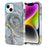 GW03 Phone Case for iPhone 14, Stylish Pattern IMD Hard PC + Soft TPU Shockproof Hybrid Cover - 10022 Marble Pattern - 1