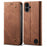For Nothing CMF Phone 1 Case Jeans Cloth Texture Anti-Scratch Leather Stand Phone Cover - Coffee - 1