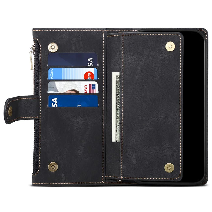 ESEBLE Star Series For Google Pixel 9 Pro  /  Pixel 9 Case Zipper Wallet Leather Stand Phone Cover - Black - 4