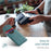 DENIOR V12 Magnetic Card Holder Skin-Touch PU Leather Phone Card Bag - Blue - 4