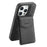 DENIOR D20 For iPhone 15 Pro Case Detachable Card Bag Rotary Kickstand Leather+PC+TPU Cover - Black - 3