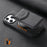 DENIOR D20 For iPhone 15 Pro Case Detachable Card Bag Rotary Kickstand Leather+PC+TPU Cover - Black - 7