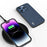 ABEEL For iPhone 16 Pro Max Cases Genuine Cow Leather+PC+TPU Phone Cover - Blue - 5