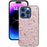 For iPhone 16 Pro Case Glitter Design PU+PC+TPU Protective Phone Cover - Pink - 2