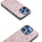 For iPhone 16 Pro Case Glitter Design PU+PC+TPU Protective Phone Cover - Pink - 3
