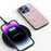 For iPhone 16 Pro Case Glitter Design PU+PC+TPU Protective Phone Cover - Pink - 5