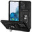 For Samsung Galaxy S20 Plus 4G / 5G Hard PC + Soft TPU Phone Case with Metal Ring Kickstand and Slide Camera Protection - Black - 1