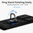 For Samsung Galaxy S20 Plus 4G / 5G Hard PC + Soft TPU Phone Case with Metal Ring Kickstand and Slide Camera Protection - Black - 7