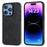 For iPhone 16 Pro Case Cowhide Texture PU+TPU+PC Protective Phone Cover - Black - 1