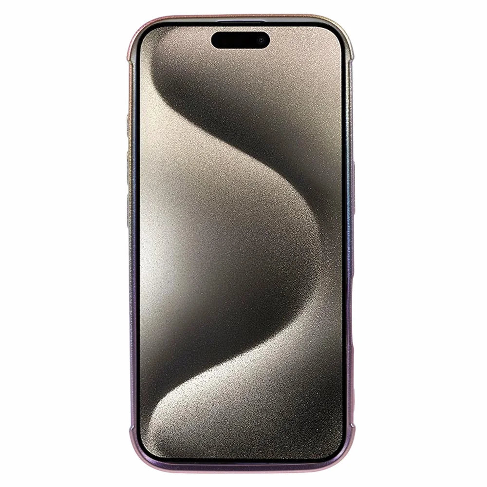 For iPhone 16 Magnetic Case TPU Gradient Electroplated Phone Cover - Colorful - 2