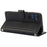 SY-003 For Samsung Galaxy A55 5G Case PU Leather Stand View Phone Wallet Cover with Hand Strap - Black - 3