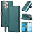 SY-003 For iPhone 14 Pro Case PU Leather Stand View Phone Wallet Cover with Hand Strap - Green - 1