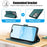 SY-003 For iPhone 14 Pro Case PU Leather Stand View Phone Wallet Cover with Hand Strap - Green - 7