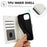 SY-003 For iPhone 15 Plus / 14 Plus Case PU Leather Stand View Phone Wallet Cover with Hand Strap - White - 6