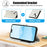 SY-003 For iPhone 15 Plus / 14 Plus Case PU Leather Stand View Phone Wallet Cover with Hand Strap - White - 7