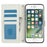 SY-003 For iPhone 17e / 16e Case PU Leather Stand View Phone Wallet Cover with Hand Strap - White - 2