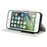 SY-003 For iPhone 17e / 16e Case PU Leather Stand View Phone Wallet Cover with Hand Strap - White - 4