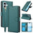 SY-003 For iPhone 16 Case PU Leather Stand View Phone Wallet Cover with Hand Strap - Green - 1