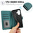 SY-003 For iPhone 16 Case PU Leather Stand View Phone Wallet Cover with Hand Strap - Green - 6