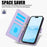 SY-003 For iPhone 16 Pro Max Case PU Leather Stand View Phone Wallet Cover with Hand Strap - Purple - 5