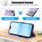 SY-003 For iPhone 16 Pro Max Case PU Leather Stand View Phone Wallet Cover with Hand Strap - Purple - 7