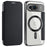 For Google Pixel 9 Magnetic Case RFID Blocking Leather Phone Cover - Black - 1