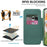 For Google Pixel 9 Pro XL Magnetic Case RFID Blocking Leather Phone Cover - Blackish Green - 3
